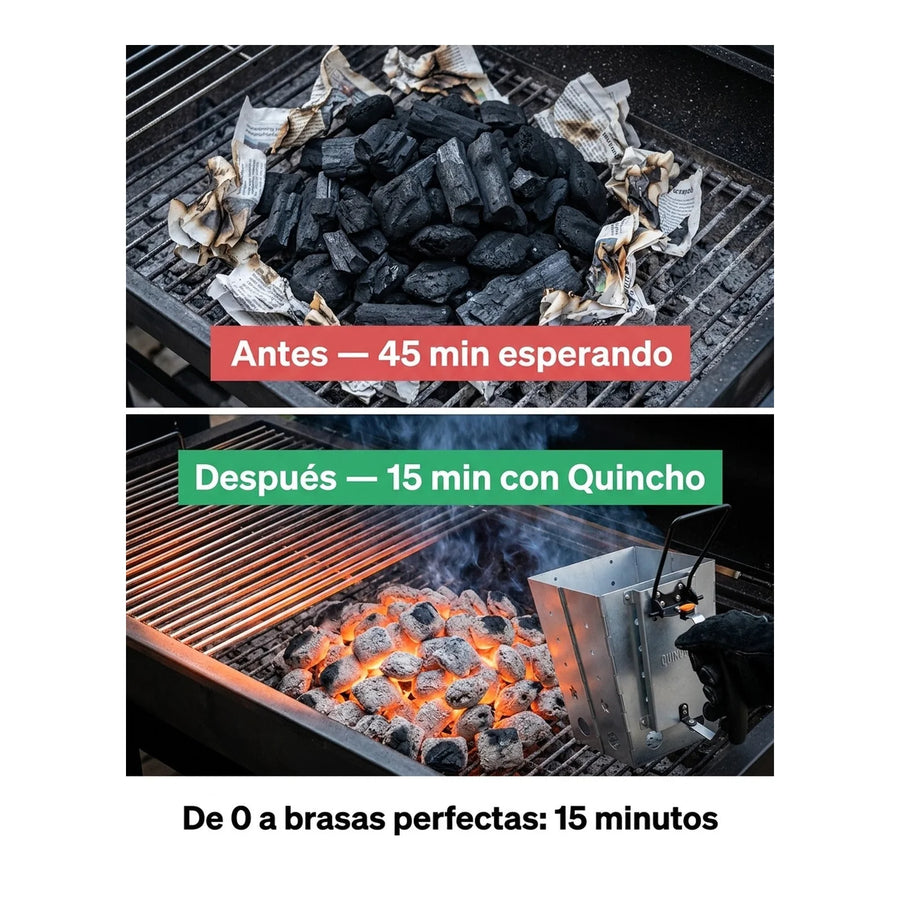 Iniciador De Fuego Quincho Encendedor Carbon Desarmable