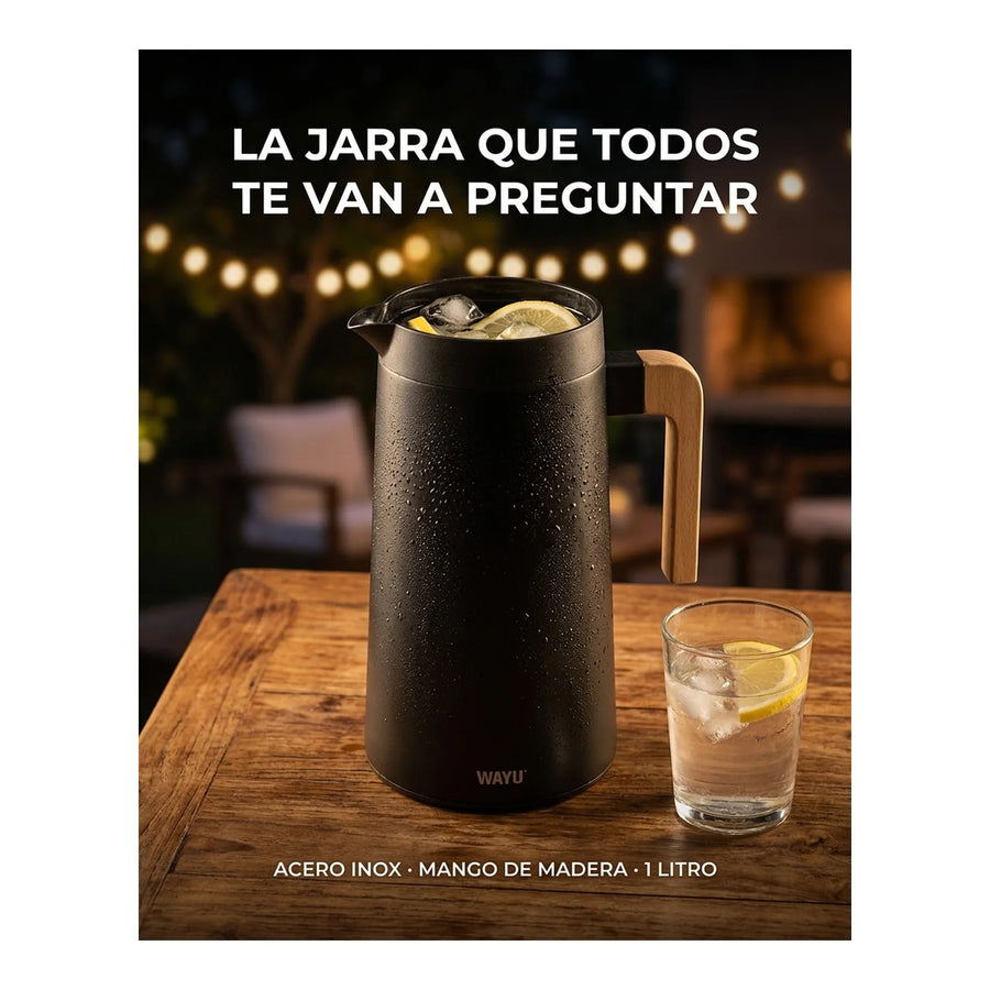 Jarro 1 Litro Wayu Jarra Metálica Quincho Premium Coctail