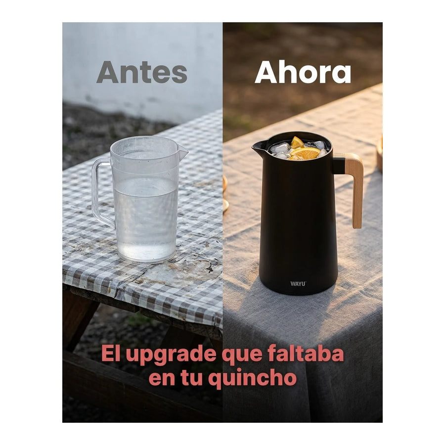 Jarro 1 Litro Wayu Jarra Metálica Quincho Premium Coctail