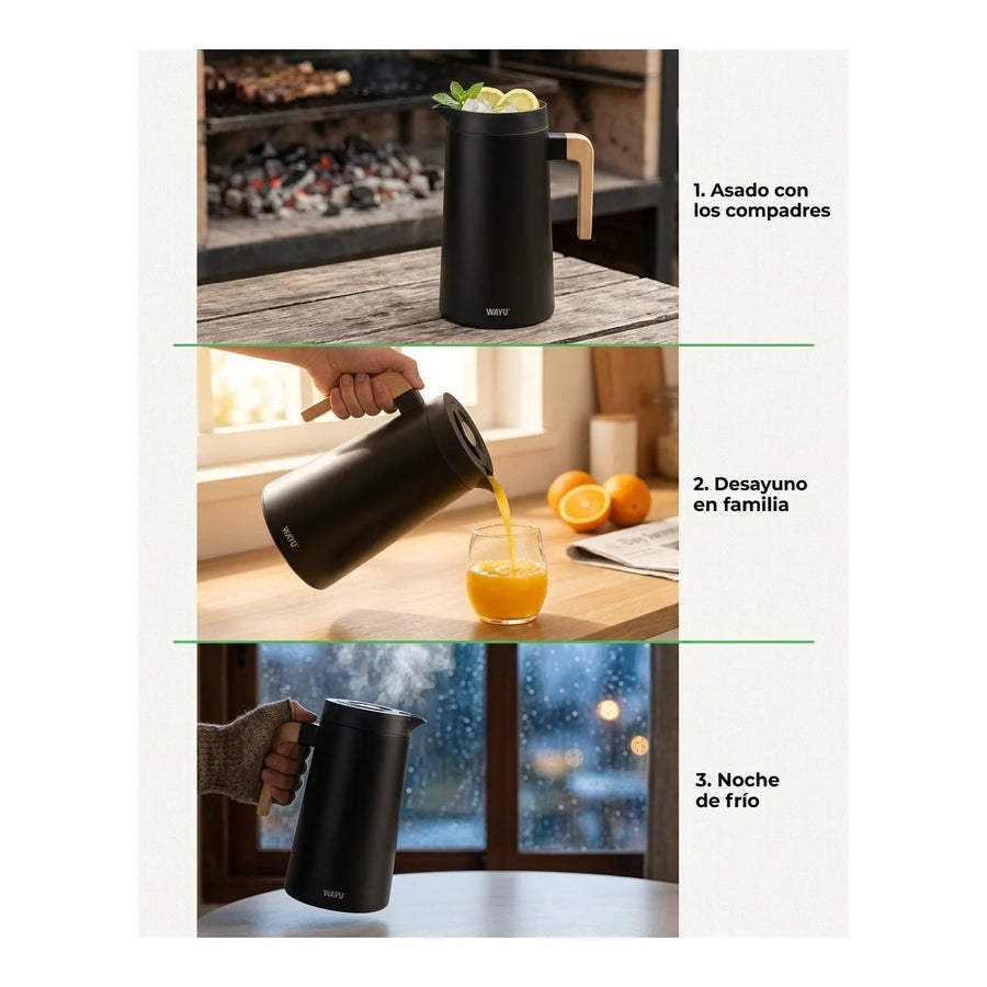 Jarro 1 Litro Wayu Jarra Metálica Quincho Premium Coctail