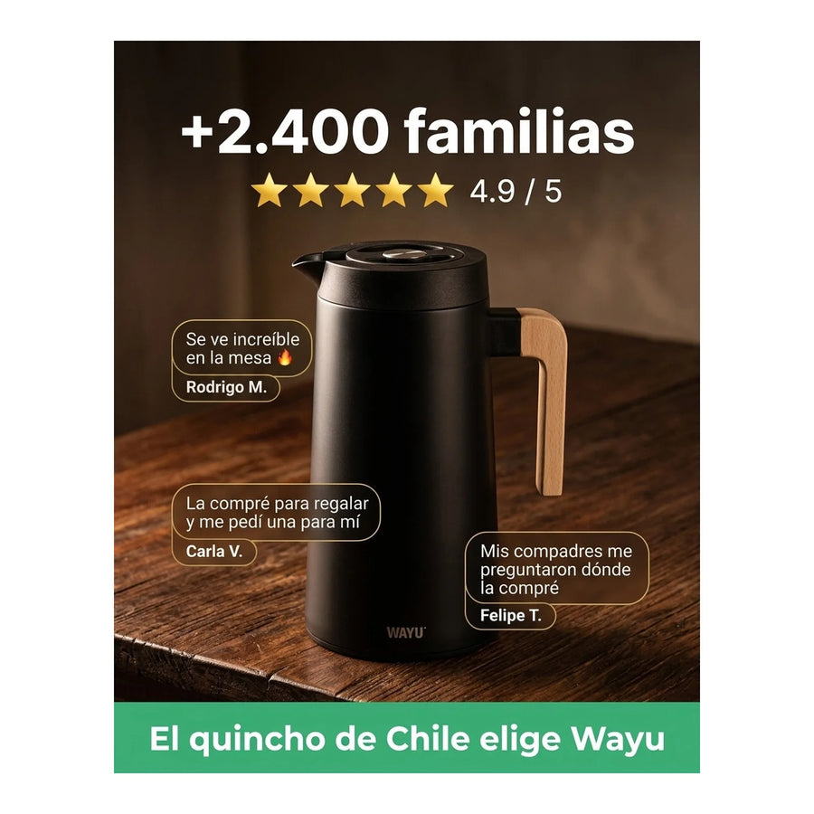 Jarro 1 Litro Wayu Jarra Metálica Quincho Premium Coctail