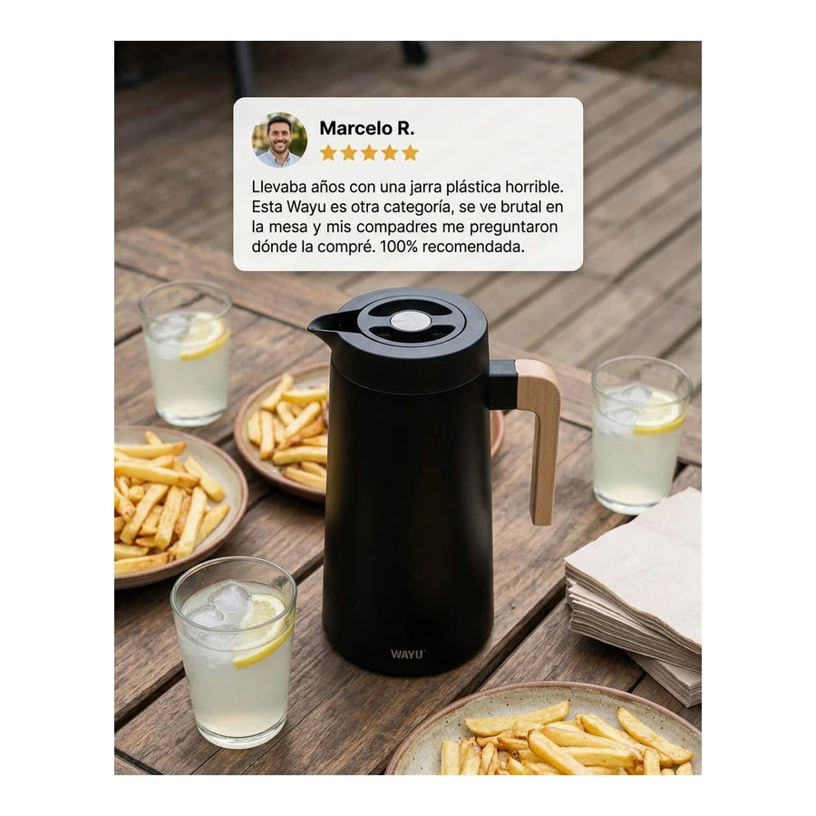 Jarro 1 Litro Wayu Jarra Metálica Quincho Premium Coctail