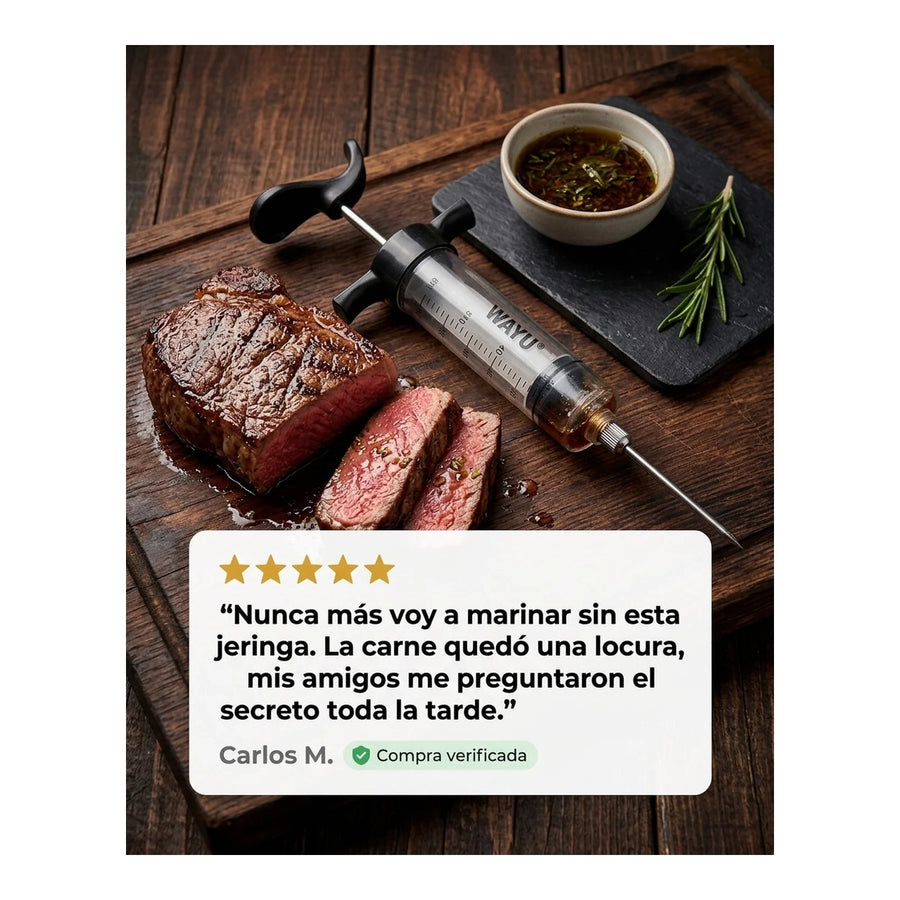 Jeringa Wayu Inyector Marinador Carne Asado Cocina Parrilla