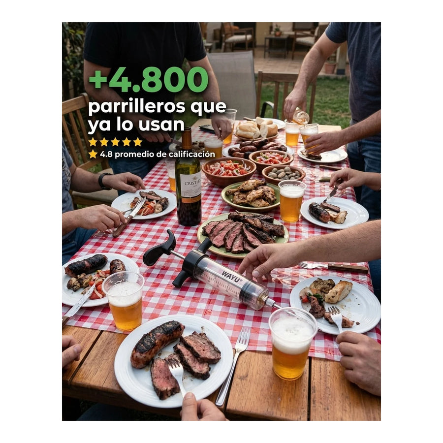 Jeringa Wayu Inyector Marinador Carne Asado Cocina Parrilla