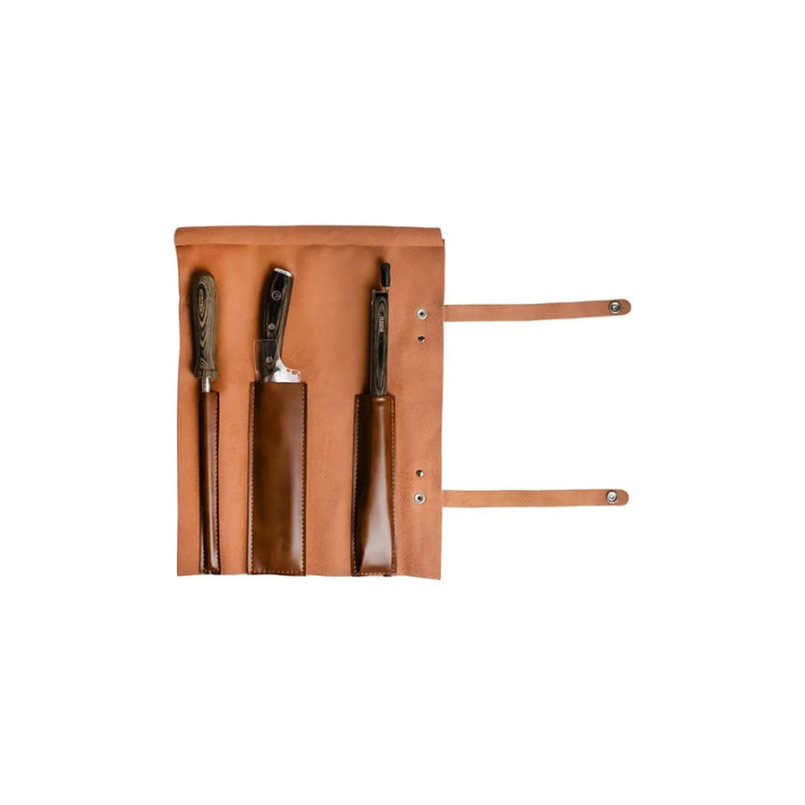 Kit Parrillero Premium Wayu 3 Piezas Con Estuche Y Cuchillo + Grabado Personalizado