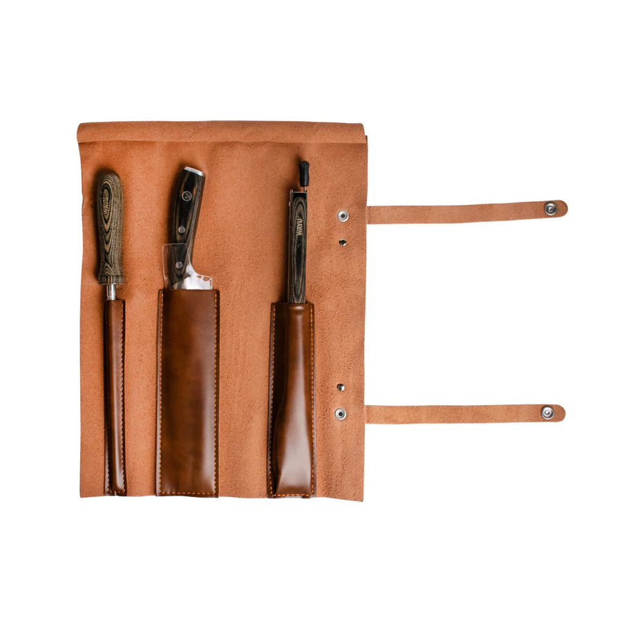 Kit Parrillero Premium Wayu 3 Piezas Con Estuche Y Cuchillo + Grabado Personalizado