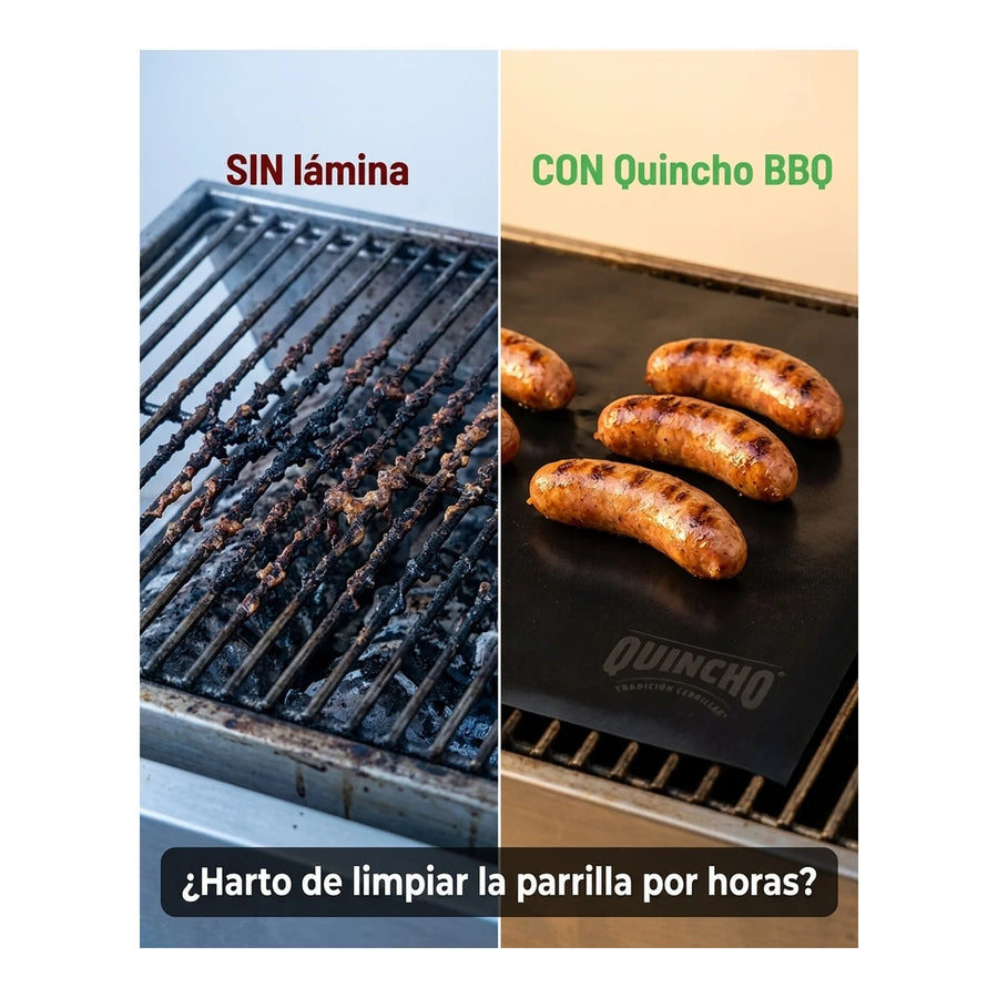 Lamina Antiadherente Quincho BBQ Grill Mat Horno Parrilla Asado