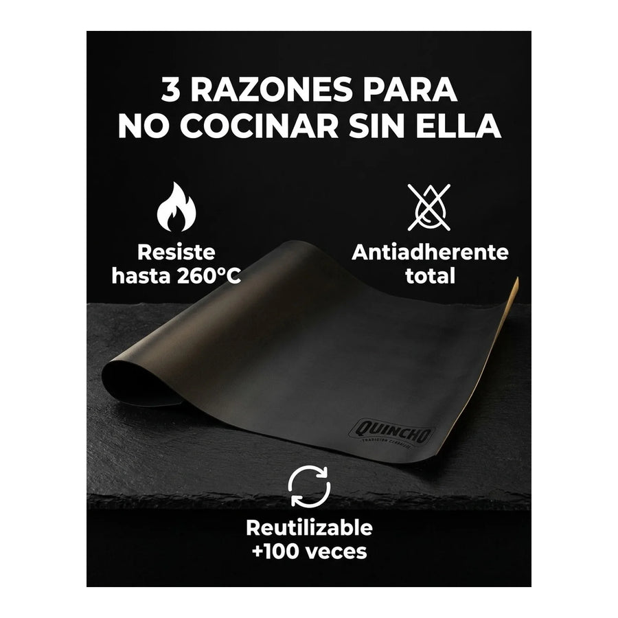 Lamina Antiadherente Quincho BBQ Grill Mat Horno Parrilla Asado