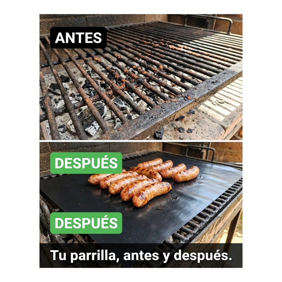 Lamina Antiadherente Quincho BBQ Grill Mat Horno Parrilla Asado