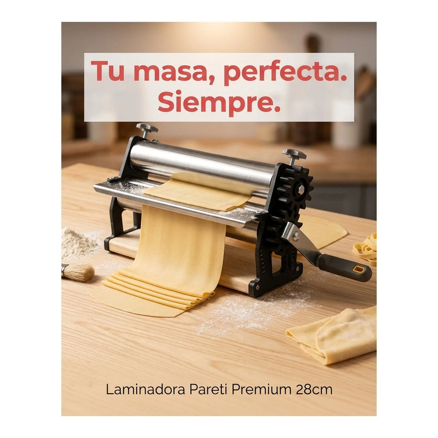 Laminadora Sobadora De Masas 28cm Pareti Premium Harina