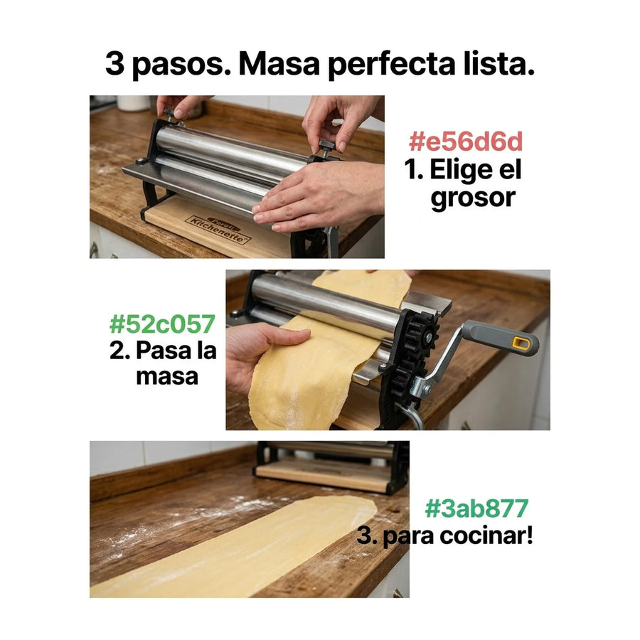 Laminadora Sobadora De Masas 28cm Pareti Premium Harina