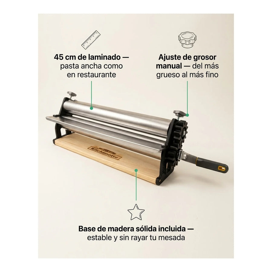Laminadora Sobadora De Masas 45cm Pareti Premium Harina