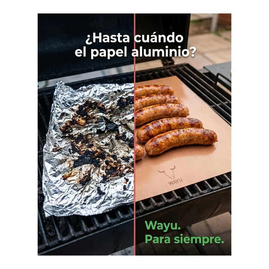 Láminas Antiadherentes Wayu Para Parrilla Horno 2 Piezas