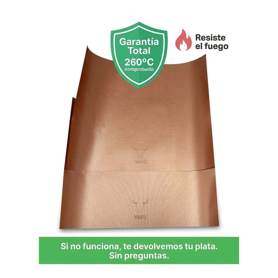 Láminas Antiadherentes Wayu Para Parrilla Horno 2 Piezas