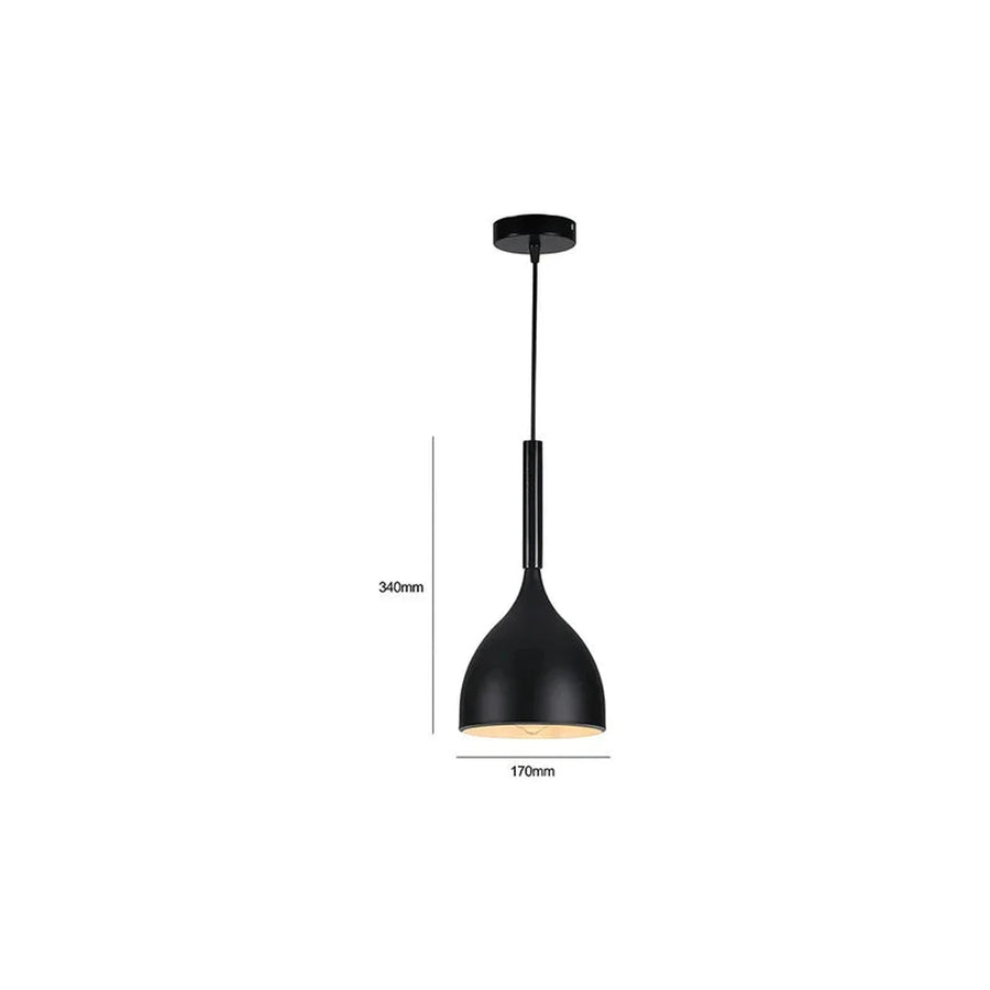 Lámpara Colgante de Techo E27 Hierro Vintage Negra