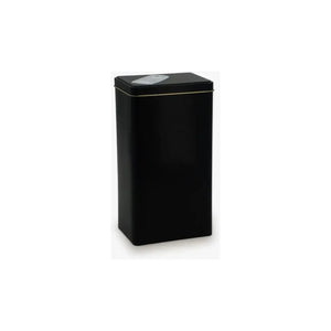 Lata Yerbera Rectangular para Mate Negra + Grabado Personalizado