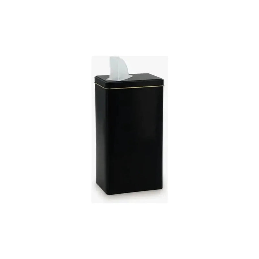 Lata Yerbera Rectangular para Mate Negra + Grabado Personalizado