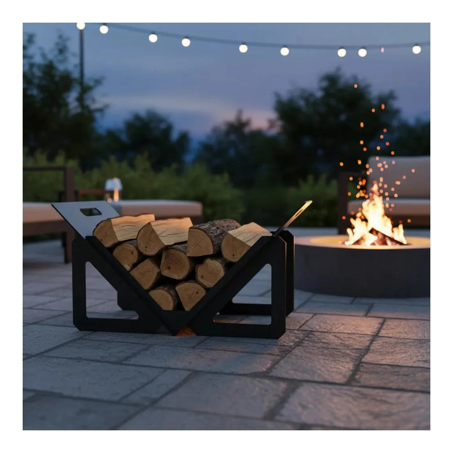 Leñero 60x40 Acero al Carbón Estufa o Quincho