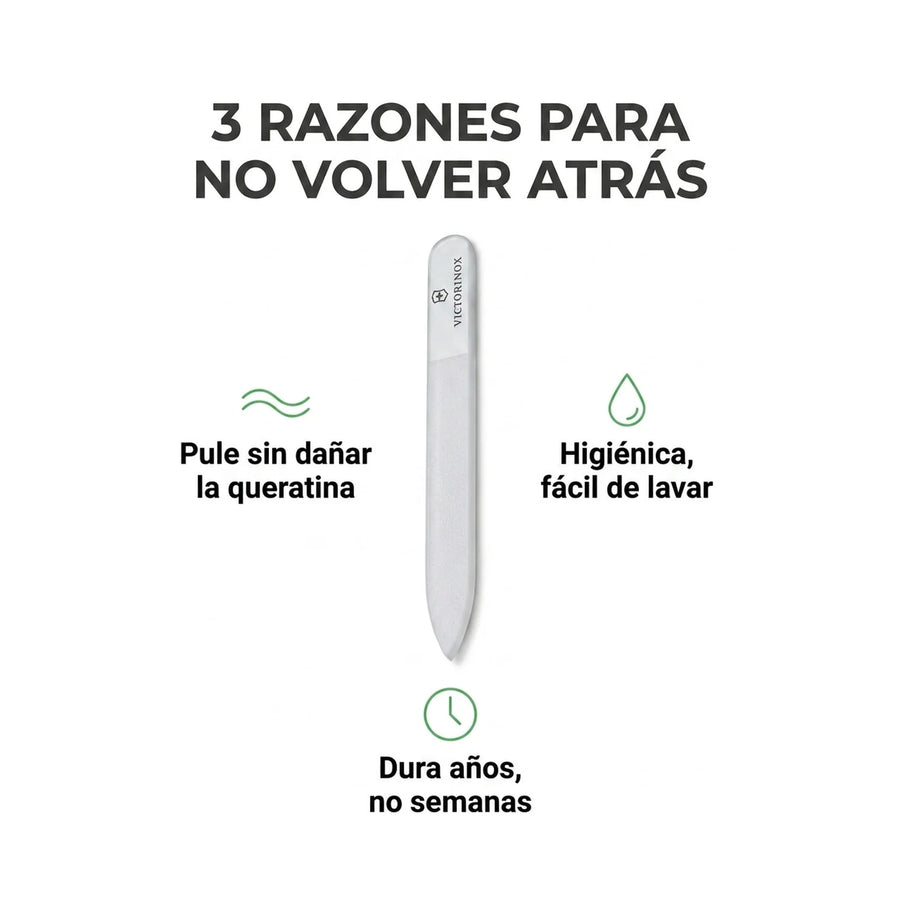 Lima Para Uñas Victorinox Vidrio 9cm Premium Manicure 8.1664.08E