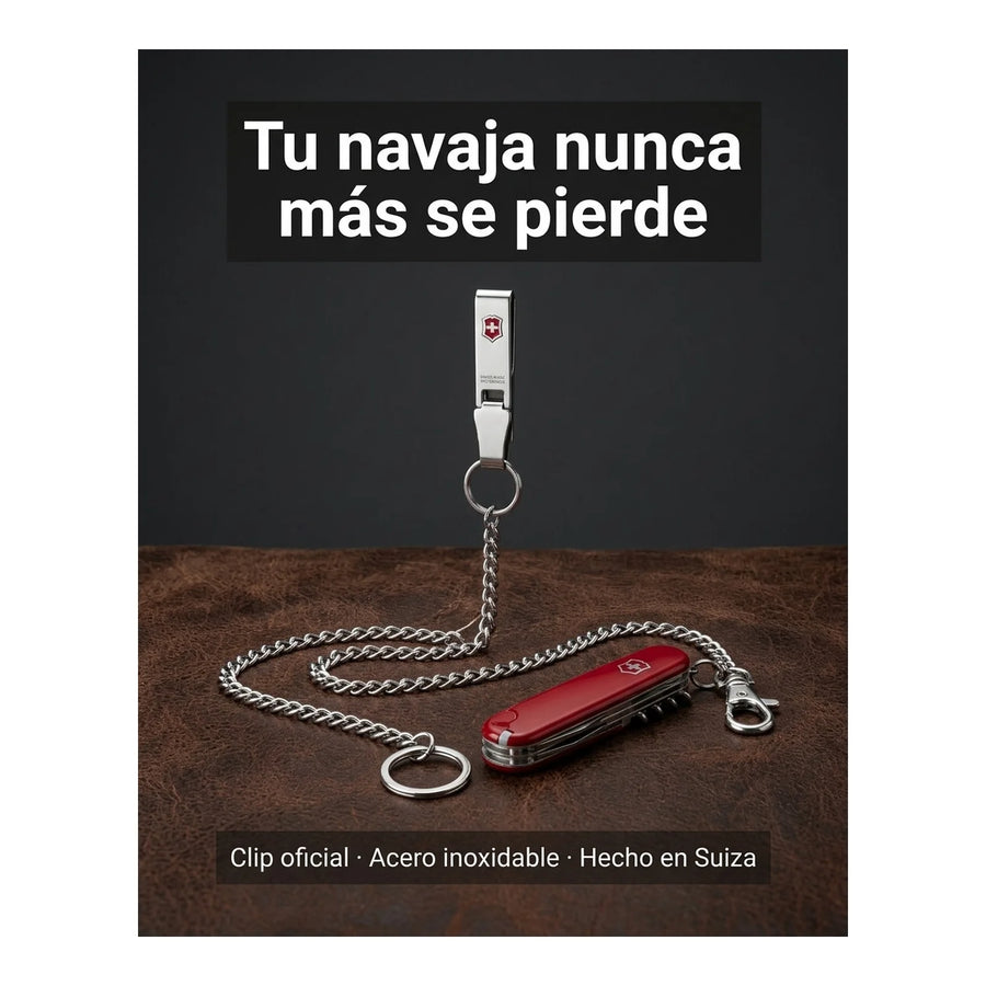 Llavero Con Cadena Victorinox Clip Con Mosquetón 4.1860