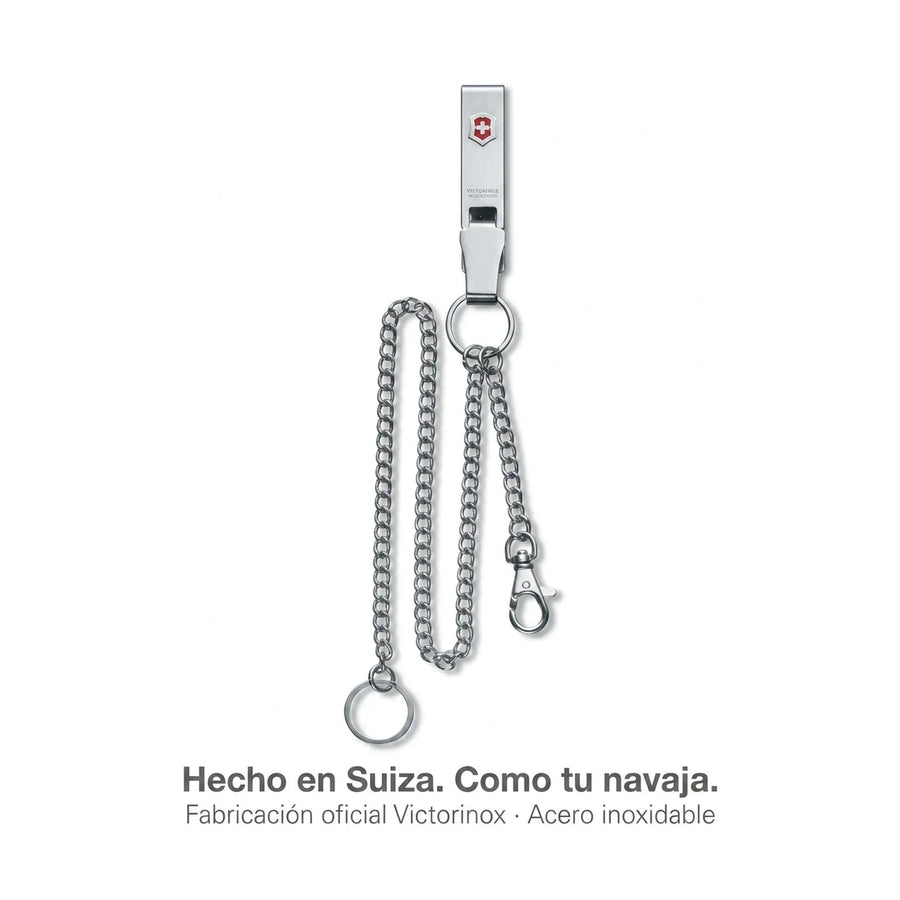 Llavero Con Cadena Victorinox Clip Con Mosquetón 4.1860