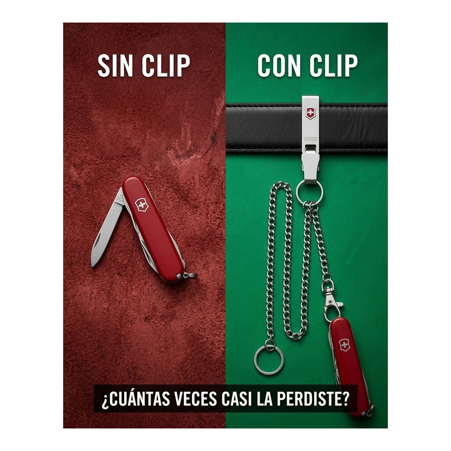 Llavero Con Cadena Victorinox Clip Con Mosquetón 4.1860