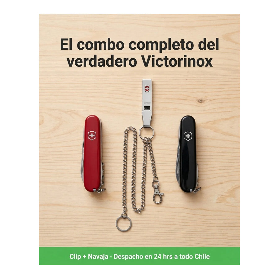 Llavero Con Cadena Victorinox Clip Con Mosquetón 4.1860