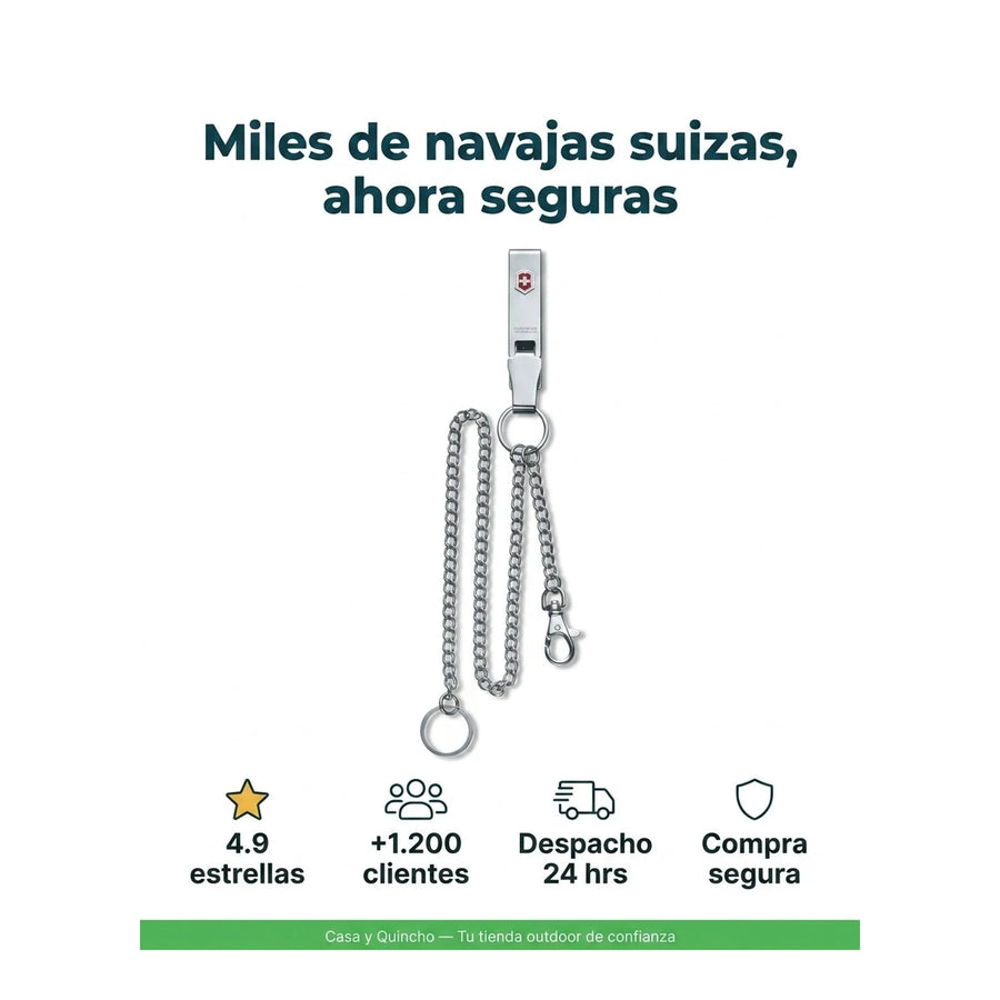 Llavero Con Cadena Victorinox Clip Con Mosquetón 4.1860
