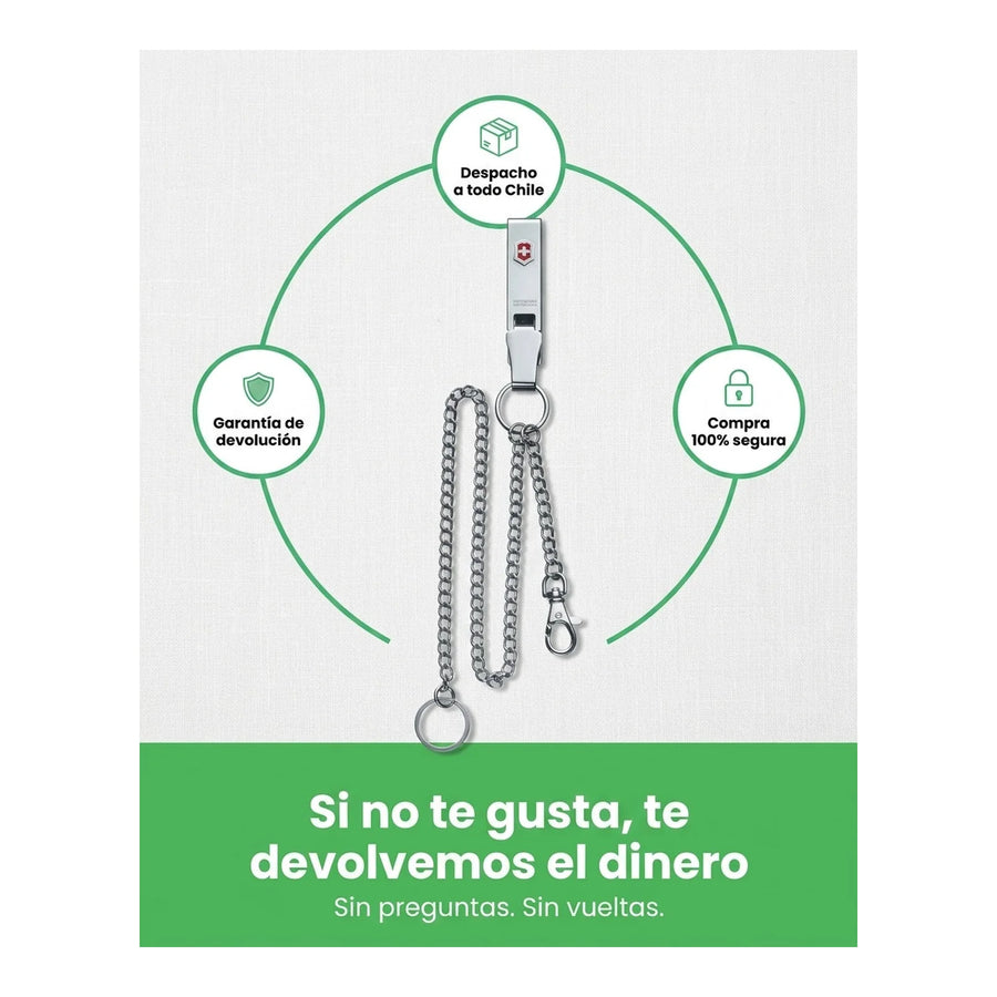 Llavero Con Cadena Victorinox Clip Con Mosquetón 4.1860