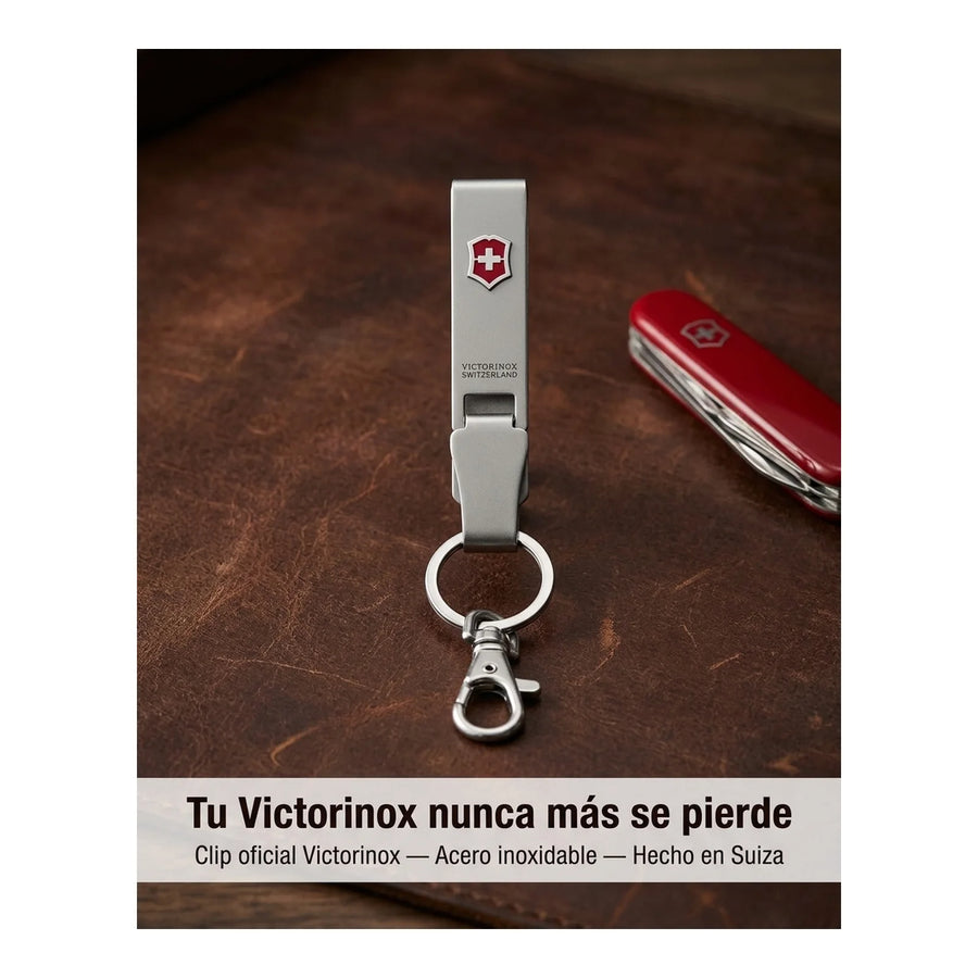 Llavero Victorinox Clip Con Mosquetón Sin Cadena Premium  4.1858