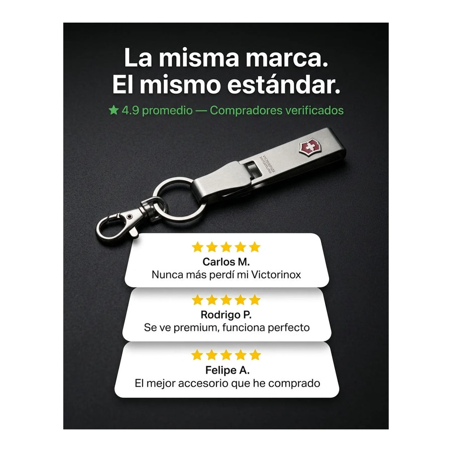 Llavero Victorinox Clip Con Mosquetón Sin Cadena Premium  4.1858