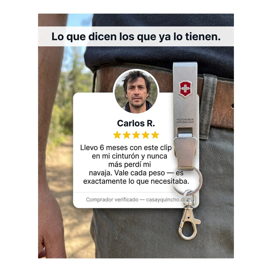 Llavero Victorinox Clip Con Mosquetón Sin Cadena Premium  4.1858