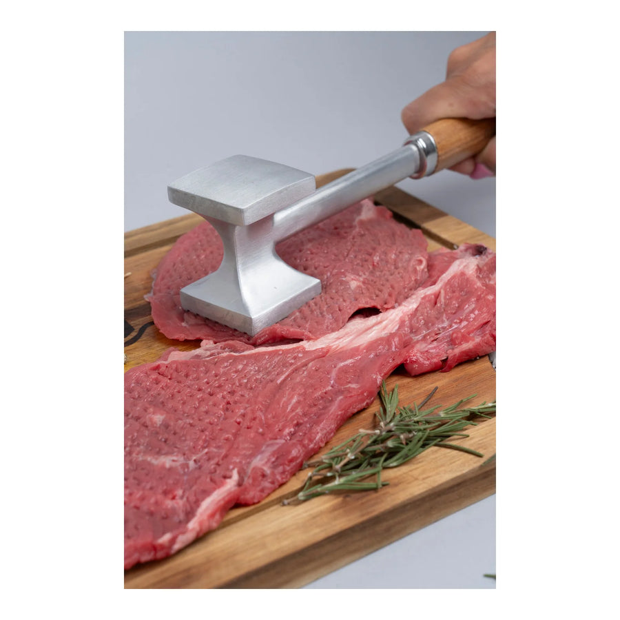 Martillo Ablandador de Carne Wayu Plateado