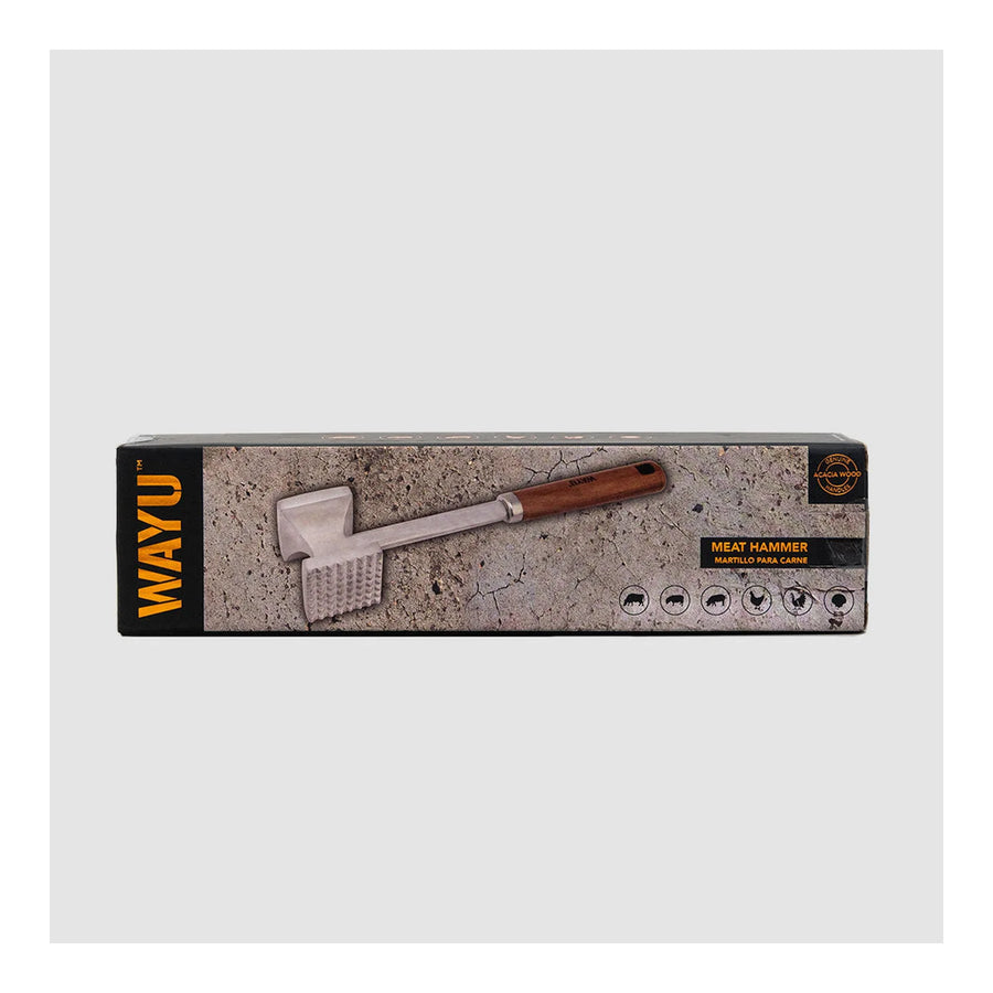Martillo Ablandador de Carne Wayu Plateado