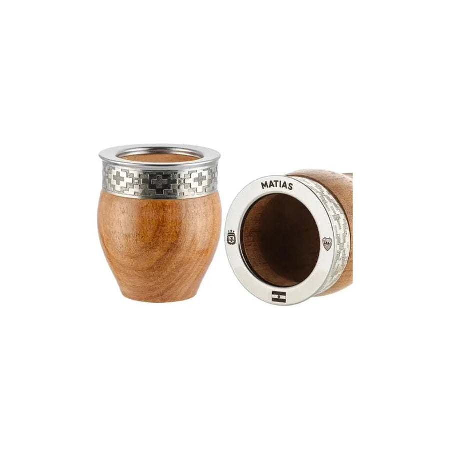 Mate Imperial Algarrobo Virola Alpaca Inox + Grabado Personalizado