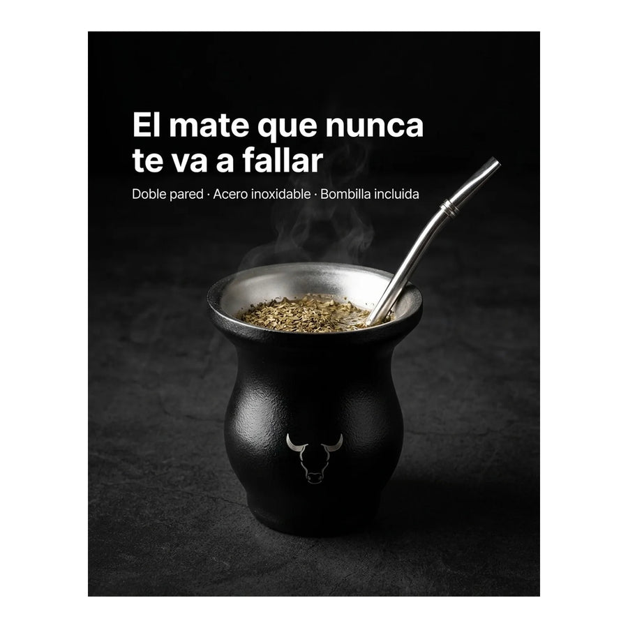 Mate Insulado Wayu Set Con Bombilla 230ml Acero Inoxidable