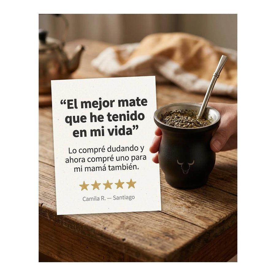 Mate Insulado Wayu Set Con Bombilla 230ml Acero Inoxidable