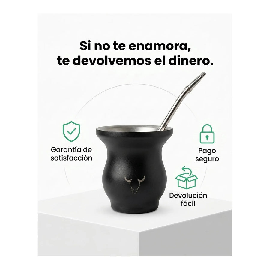 Mate Insulado Wayu Set Con Bombilla 230ml Acero Inoxidable