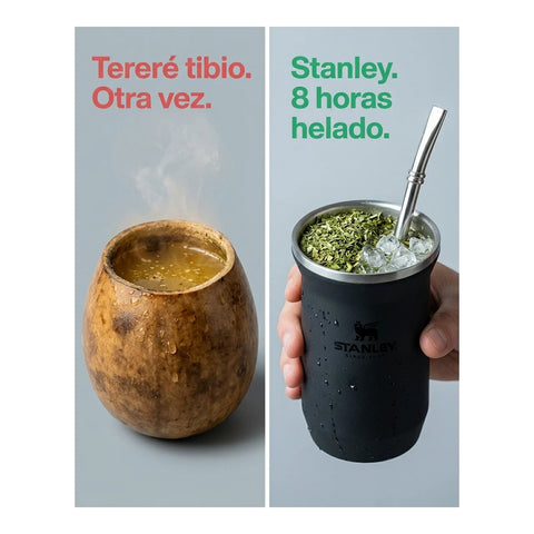 Mate Slim Stanley Black 2.0 | 200 ml + Grabado Personalizado