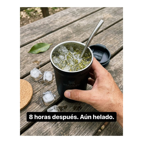 Mate Slim Stanley Black 2.0 | 200 ml + Grabado Personalizado