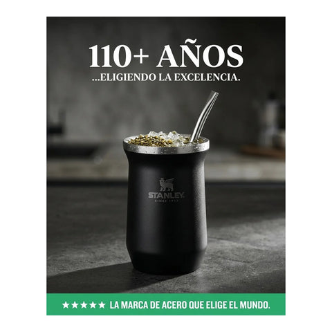 Mate Slim Stanley Black 2.0 | 200 ml + Grabado Personalizado