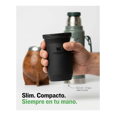 Mate Slim Stanley Black 2.0 | 200 ml + Grabado Personalizado