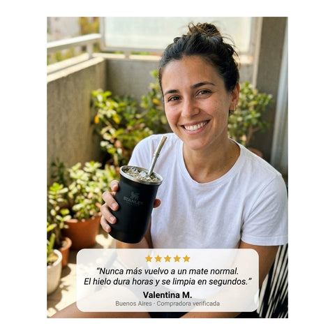 Mate Slim Stanley Black 2.0 | 200 ml + Grabado Personalizado
