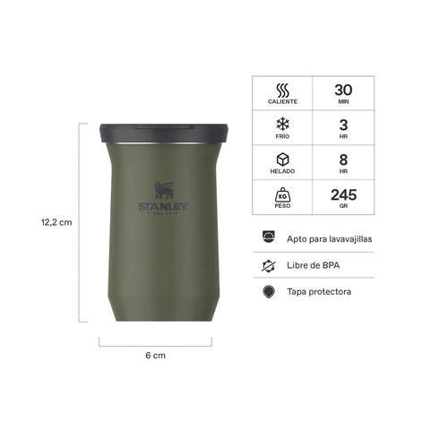 Mate Slim Stanley Dried Pine| 200 ml + Grabado Personalizado