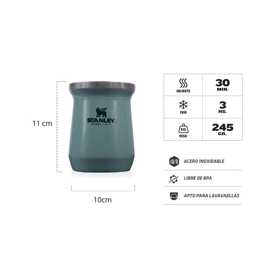 Mate Stanley Verde 236 ml + Grabado Personalizado