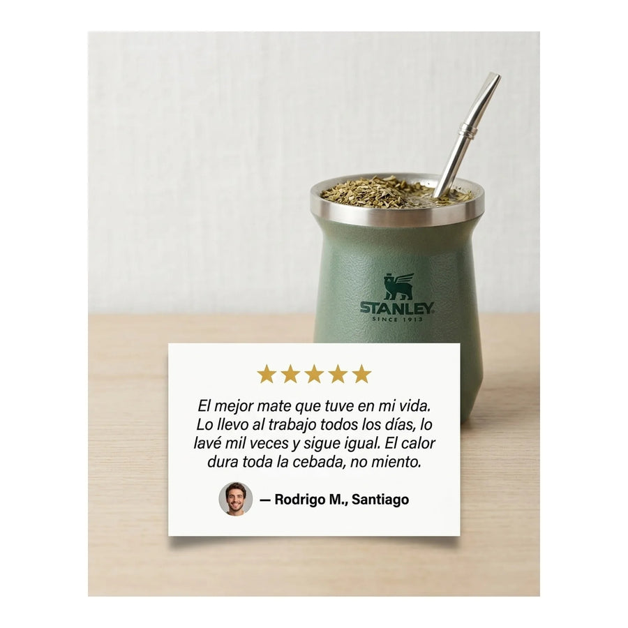 Mate Stanley Verde 236 ml + Grabado Personalizado