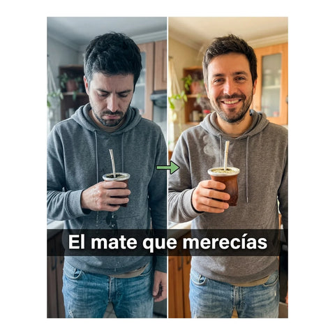 Mate System Classic Cream Gloss | 1.2 lt + Grabado Personalizado