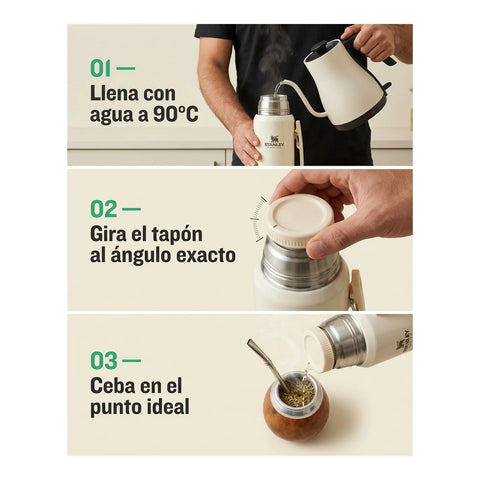 Mate System Classic Cream Gloss | 1.2 lt + Grabado Personalizado