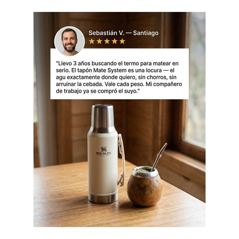 Mate System Classic Cream Gloss | 1.2 lt + Grabado Personalizado