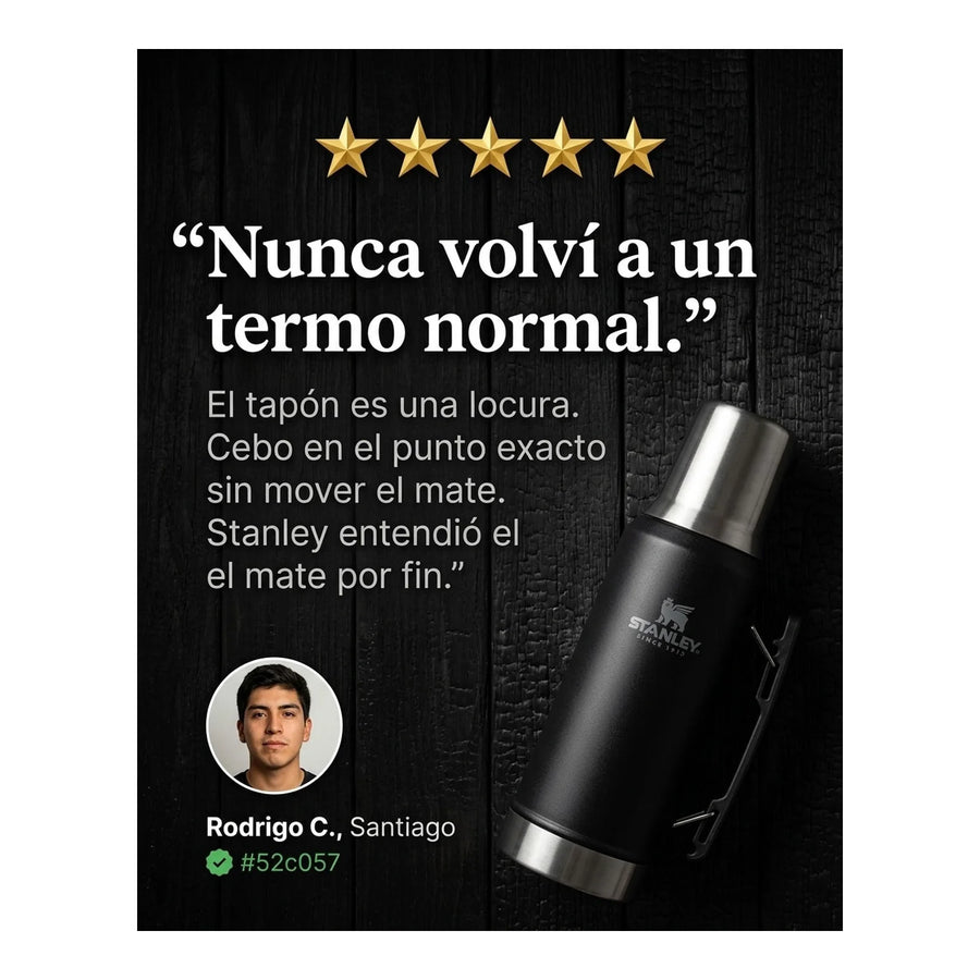 MATE SYSTEM CLASSIC NEGRO | 1.2 LT + Grabado Personalizado